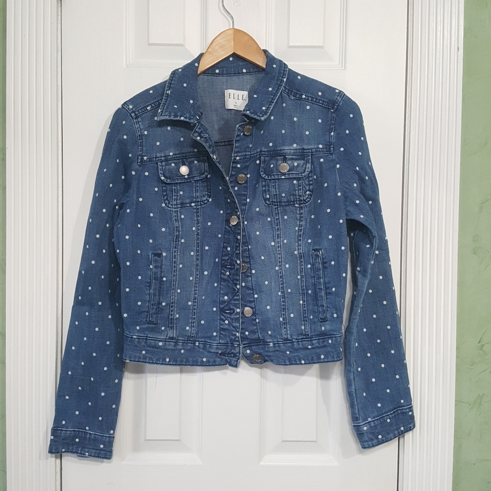 Elle Demim Polka Dot Jacket